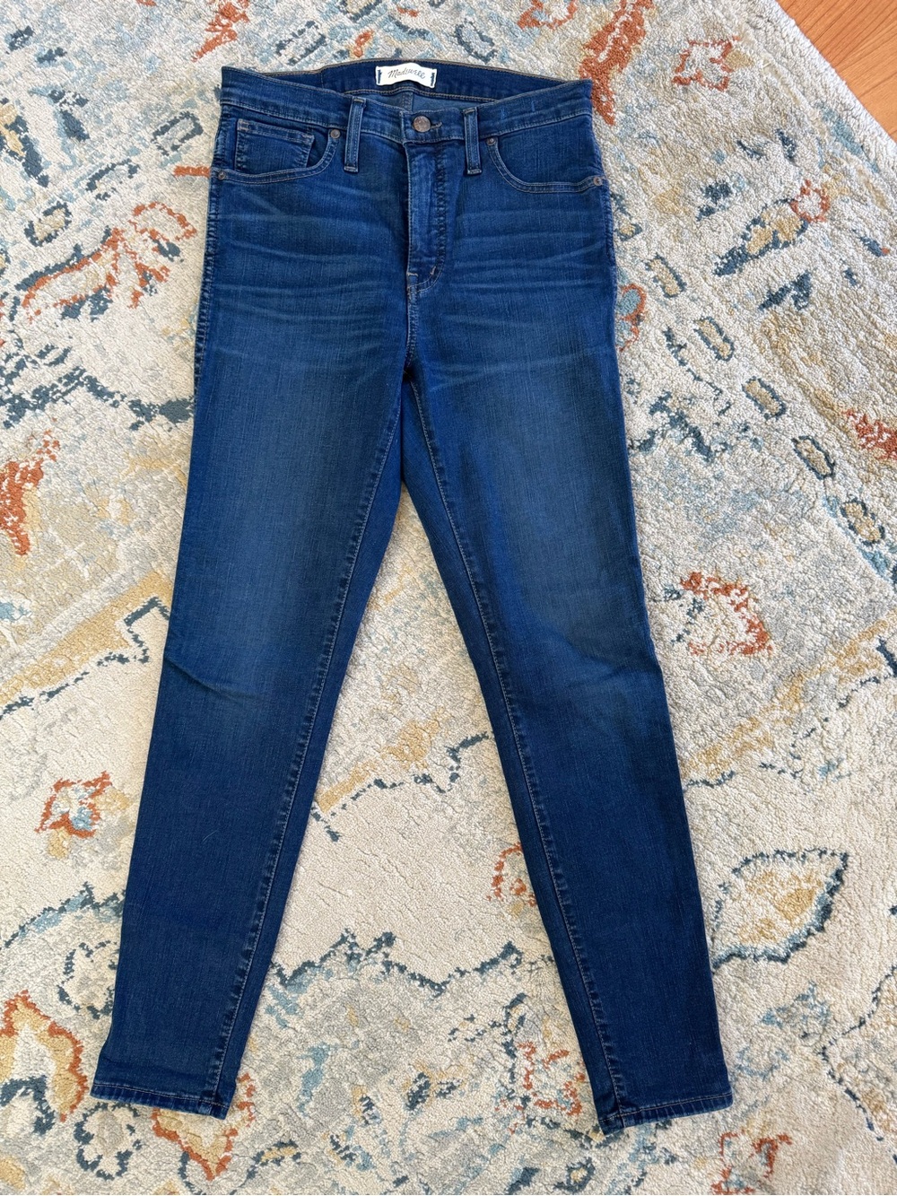 Madewell High Rise Skinny Jeans in Deep Indigo Wash